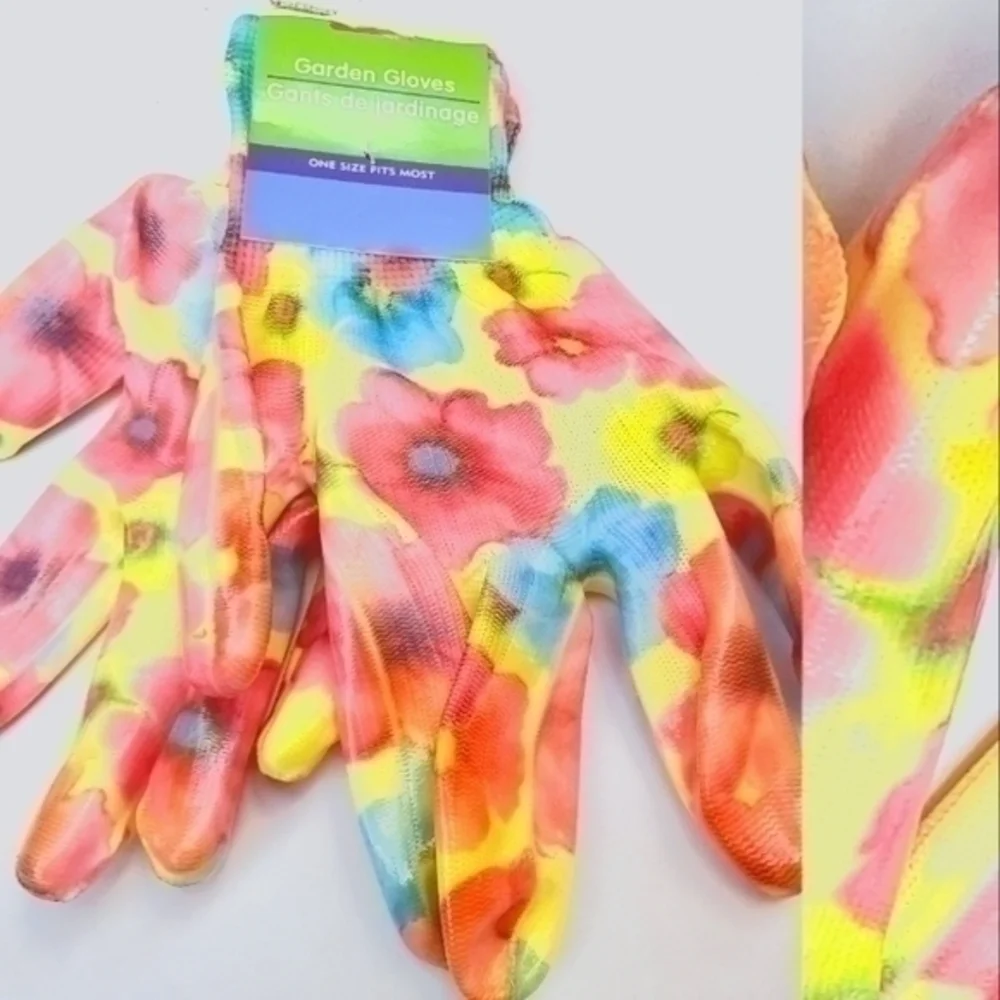 Spring Flowers Print Gardening Gloves